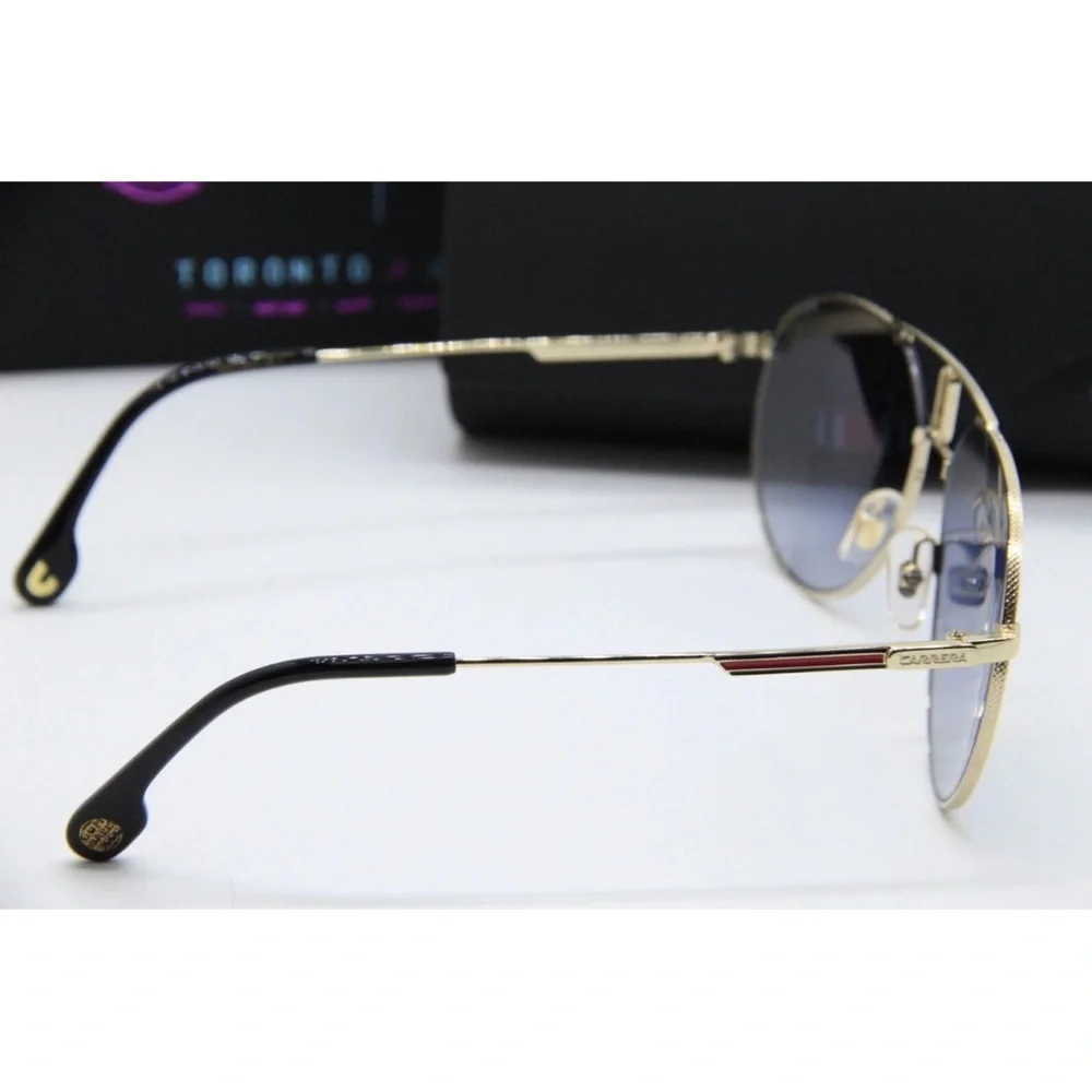 Carrera 1025 SE Gold Blue Shaded Mirror Aviator Men Sunglasses Kappa Gumball3000